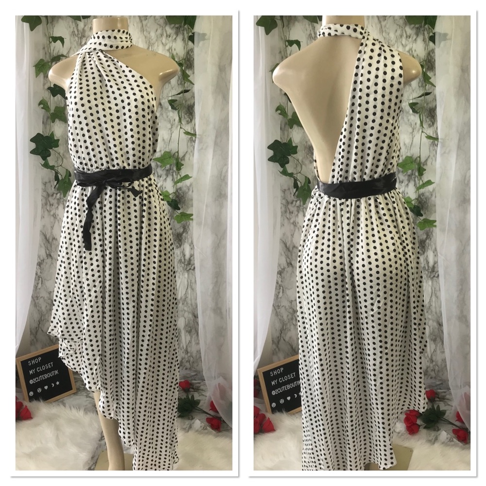 Halter Neck polka dot dress - Picture 6 of 8